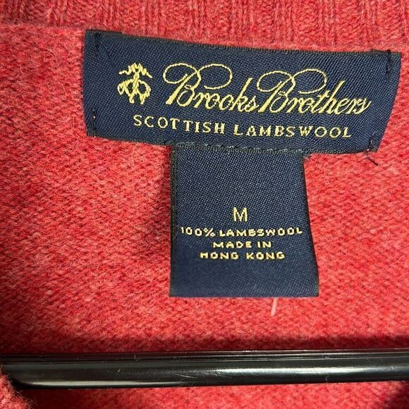 Brooks Brothers Lambswool Men’s Medium V Neck Sweater - Picture 2 of 10